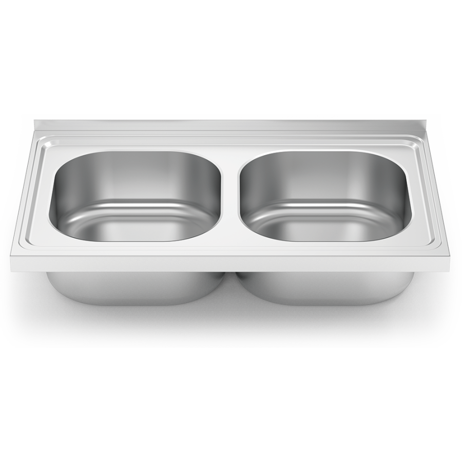 Fricosmos Fregadero Inox Serie 500 de 2 Cubetas 800x500