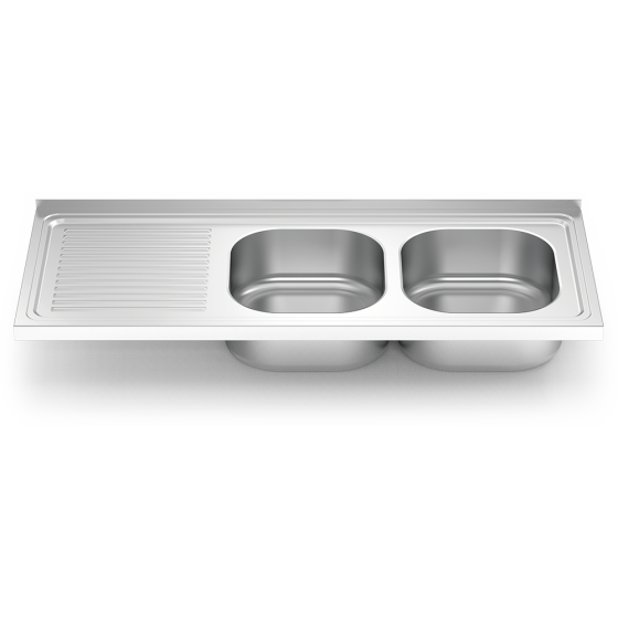 Fricosmos Fregadero Inox Serie 500 2 Cubetas y Escurridor