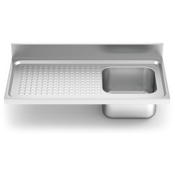 Fricosmos - Fregadero inox serie 550, 1 cubeta y escurridor