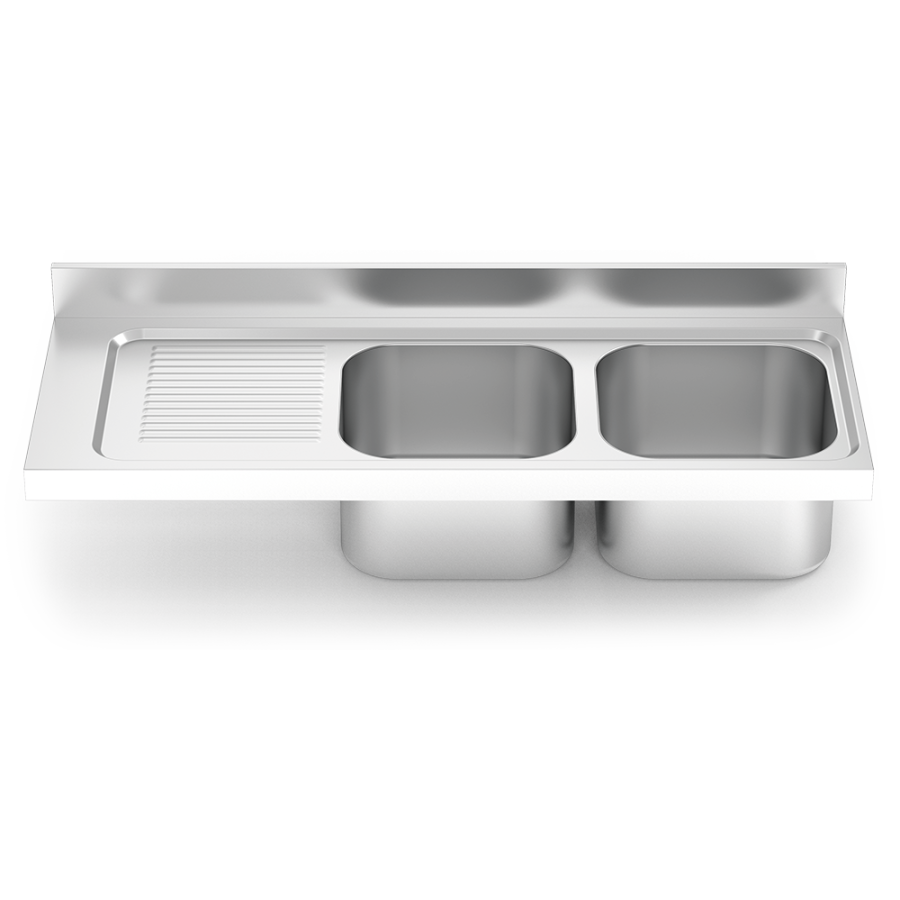 Fricosmos Fregadero Inox Serie 550 2 Cubetas y Escurridor