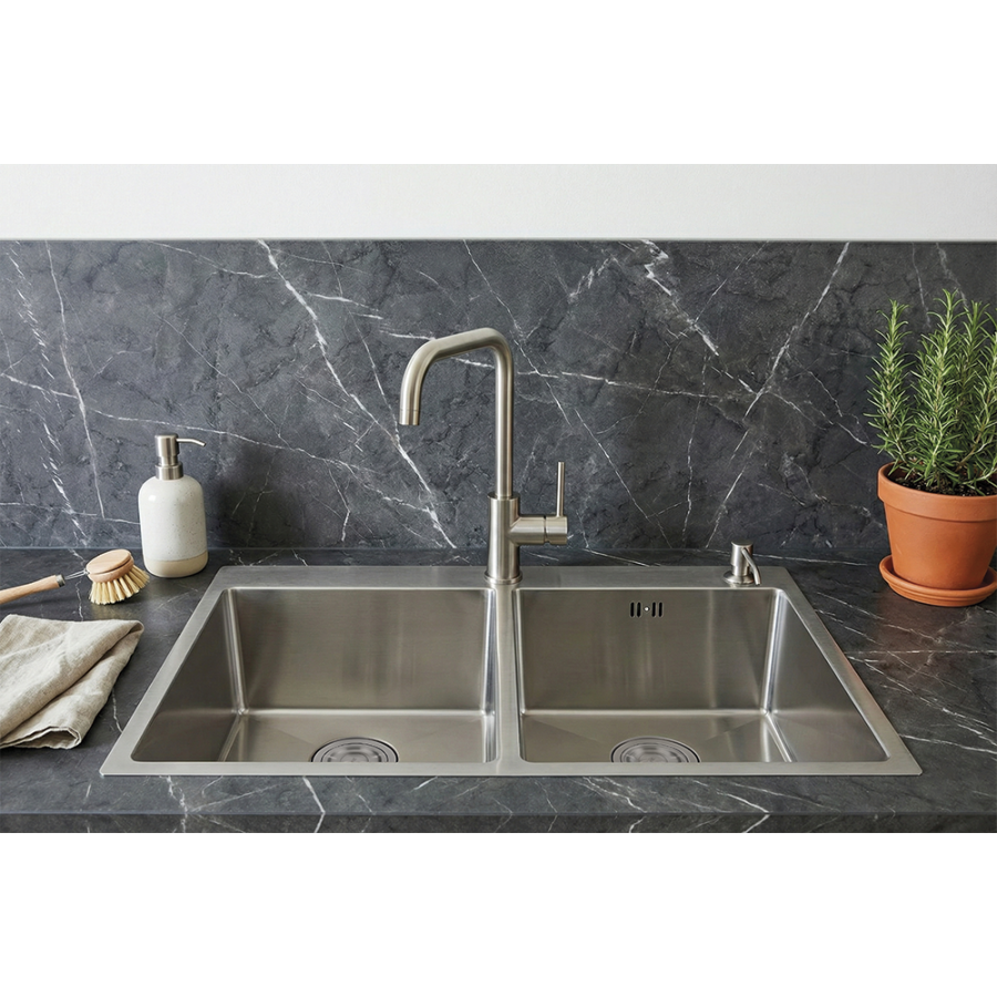 Fricosmos Fregadero 2 cubetas Serie Urban 820x450x220 mm