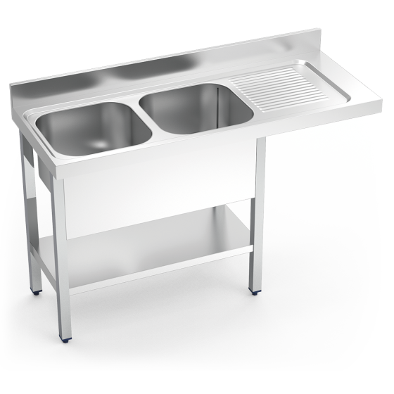 Fricosmos Fregadero inox lavavajillas 2 cubetas escurridor derecho