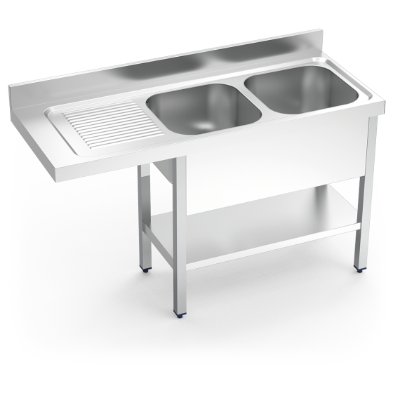 Fricosmos Fregadero Inox Lavavajillas 2 Cubetas Escurridor