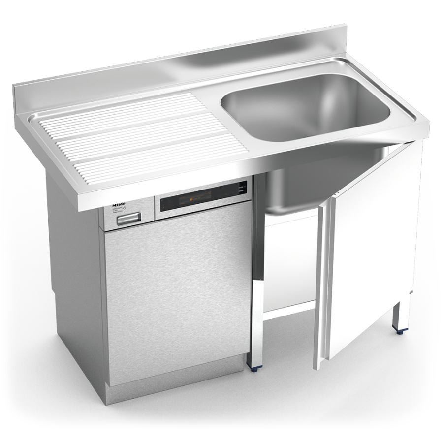 Fricosmos Fregadero para lavavajillas con puerta y escurridor