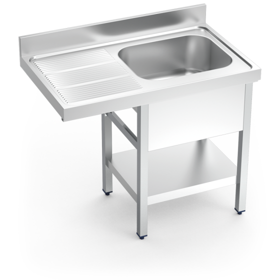 Fricosmos Fregadero inox lavavajillas 1 cubeta y escurridor
