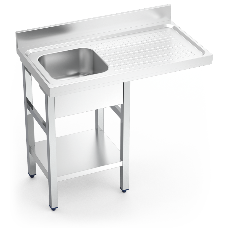 Fricosmos fregadero inox para lavavasos 1 cubeta y escurridor