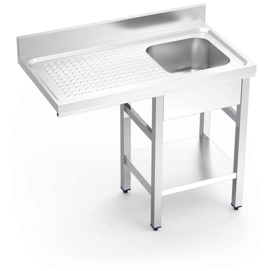 Fricosmos Fregadero inox lavavasos 1 cubeta, escurridor izquierdo