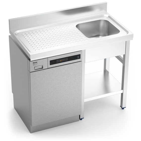 Fricosmos Fregadero inox lavavasos 1 cubeta, escurridor izquierdo