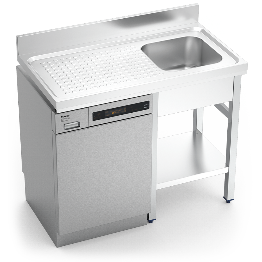 Fricosmos Fregadero inox lavavasos 1 cubeta, escurridor izquierdo