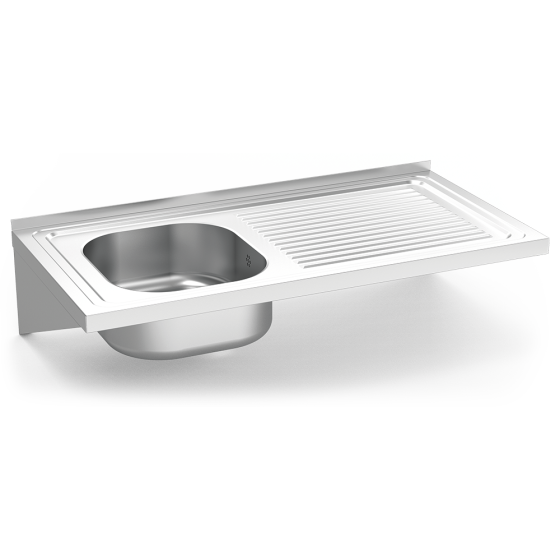 Fricosmos Fregadero Inox Colgante 1 Cubeta Escurridor Derecho