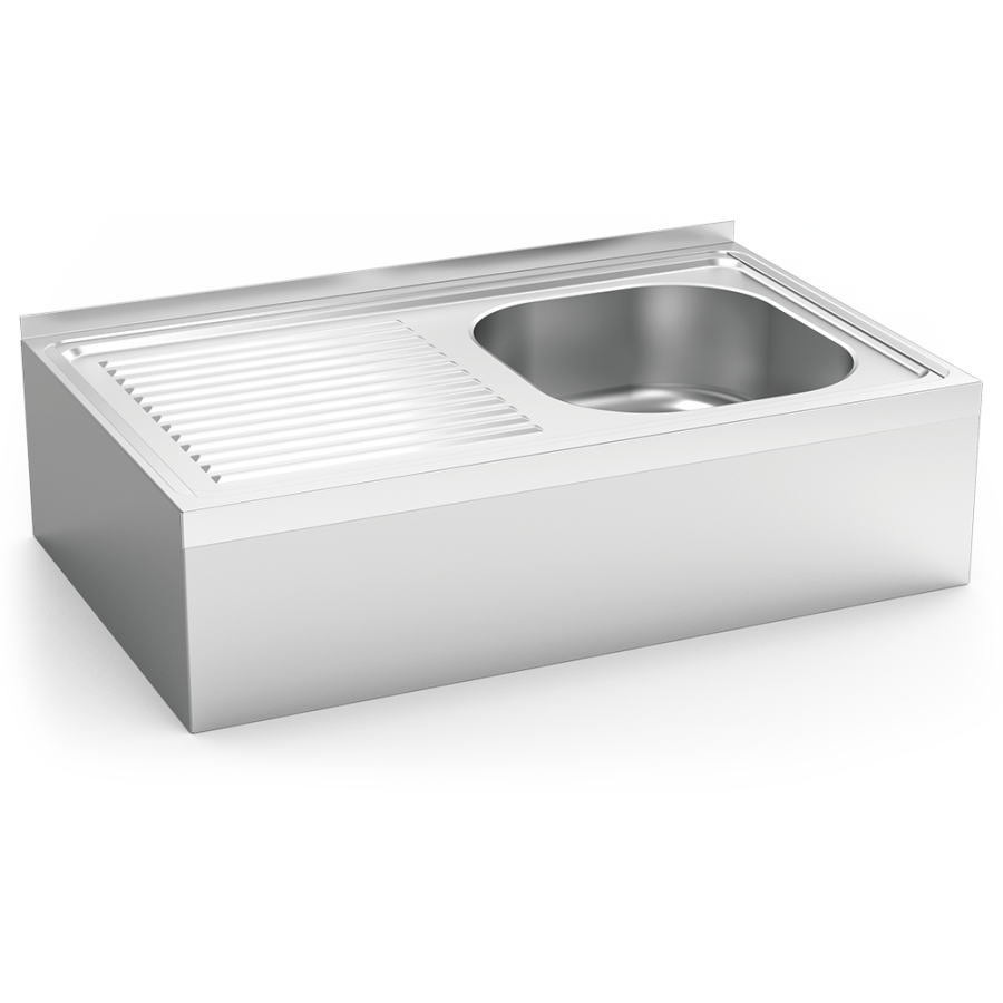 Fricosmos Fregadero inox colgante serie 500 1 cubeta y escurridor