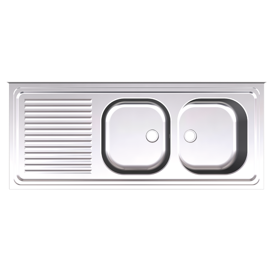 Fricosmos Fregadero Inox Colgante 2 Cubetas y Escurridor