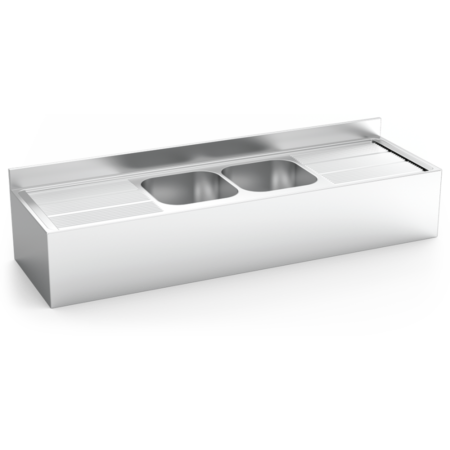 Fricosmos Fregadero Inox Colgante Serie 600 2 Cubetas
