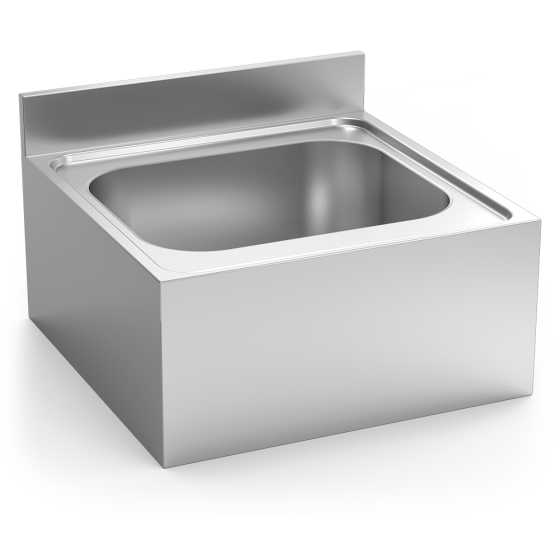Fricosmos Fregadero inox colgante serie 600 con faldón 1 cubeta