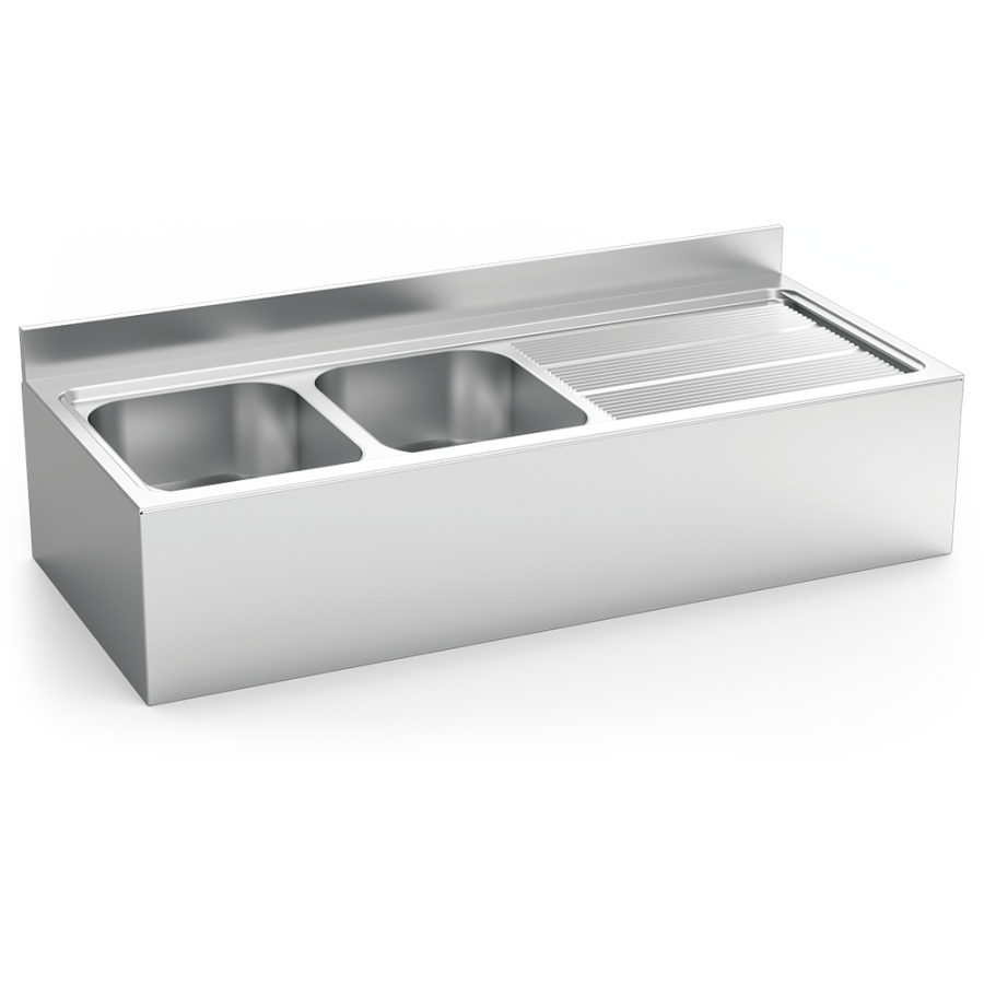 Fricosmos Fregadero Inox Colgante Serie 600 2 Cubetas