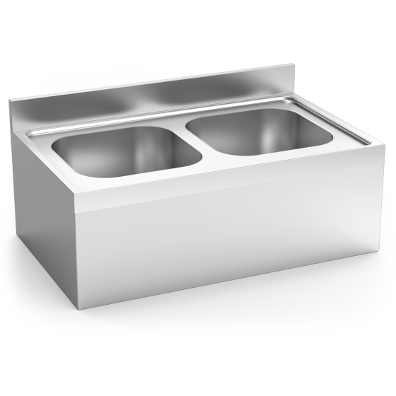 Fricosmos Fregadero Inox Colgante Serie 700 de 2 Cubetas