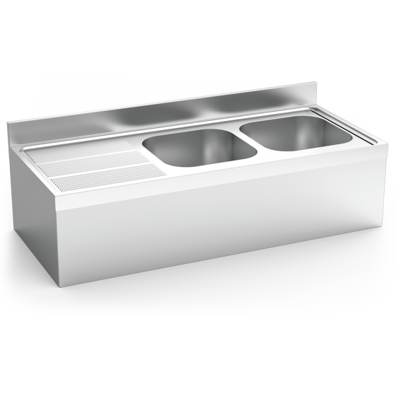 Fricosmos Fregadero Inox Colgante Serie 700 2 Cubetas
