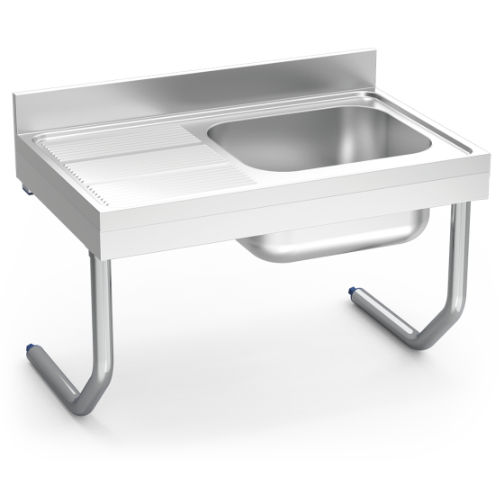 Fricosmos Fregadero Inox Colgante 1 Cubeta y Escurridor Izquierdo
