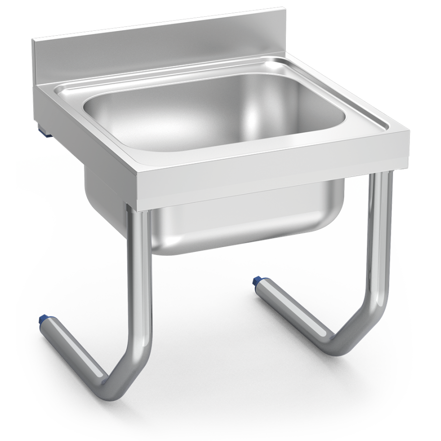 Fricosmos Fregadero inox colgante con palomillas 1 cubeta