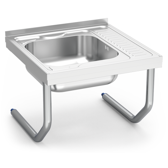 Fricosmos Fregadero colgante con escurridor derecha 600x600 mm