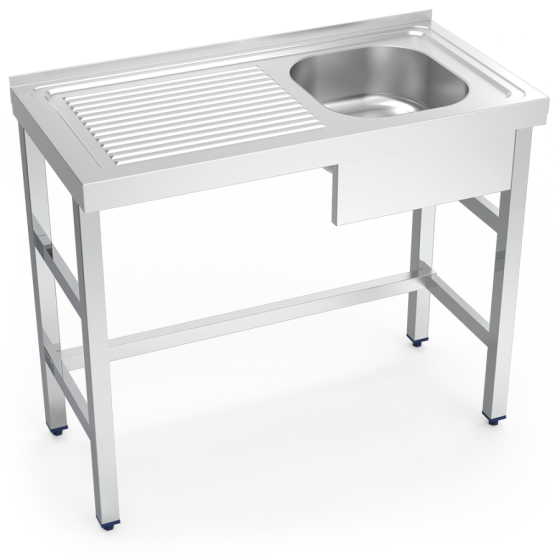 Fricosmos Fregadero Inox con Soporte, 1 Cubeta y Escurridor