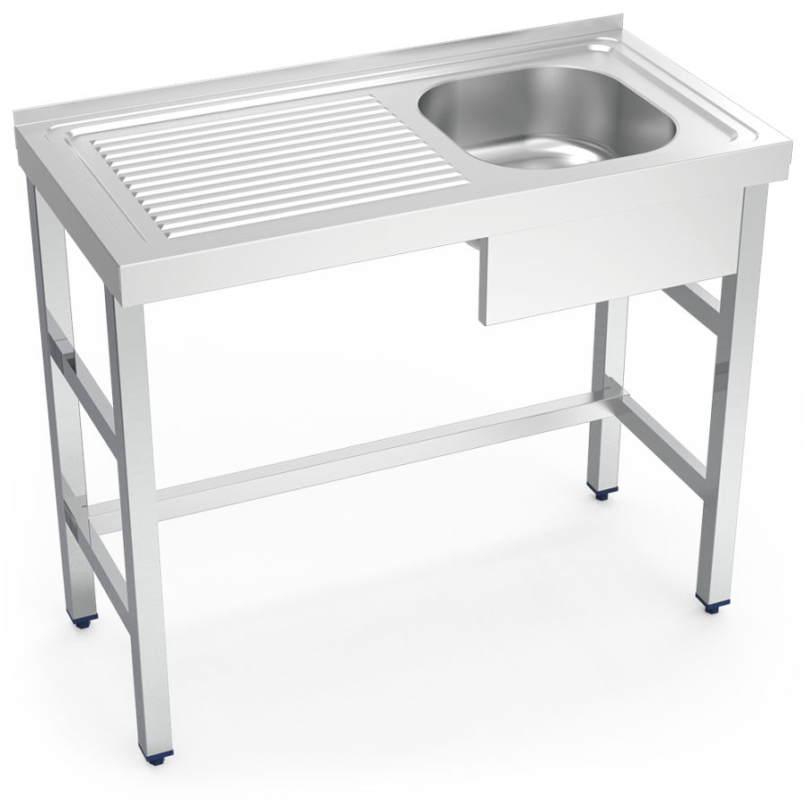 Fricosmos Fregadero Inox con Soporte, 1 Cubeta y Escurridor
