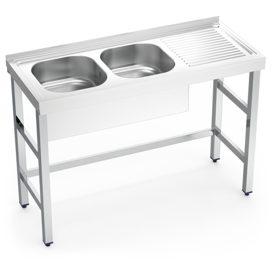 Fricosmos Fregadero Inox 2 Cubetas con Escurridor Derecho