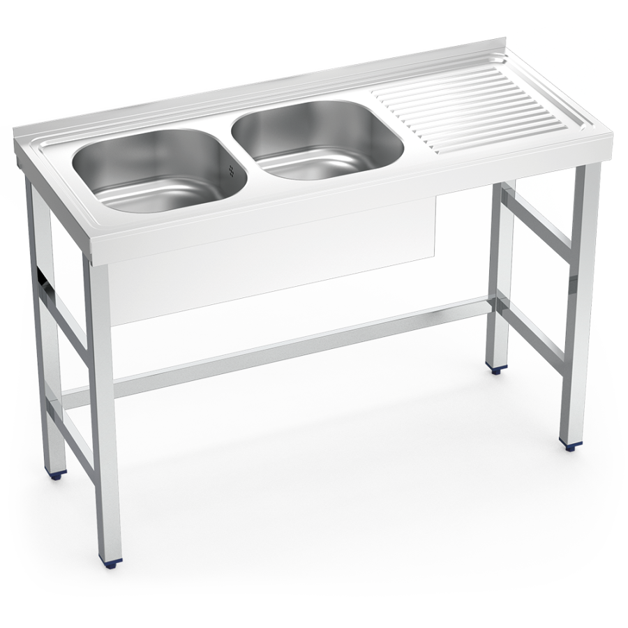 Fricosmos Fregadero Inox 2 Cubetas con Escurridor Derecho