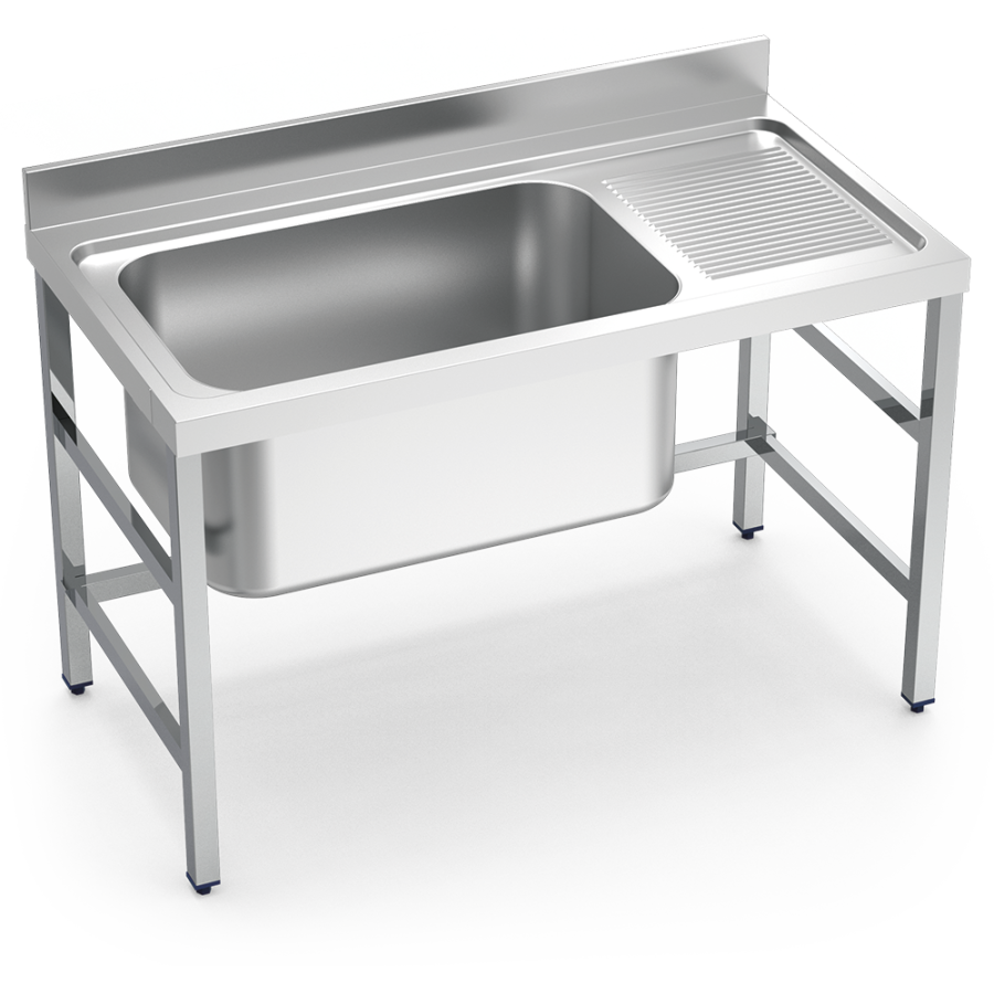Fricosmos fregadero inox con soporte serie 700 gran capacidad