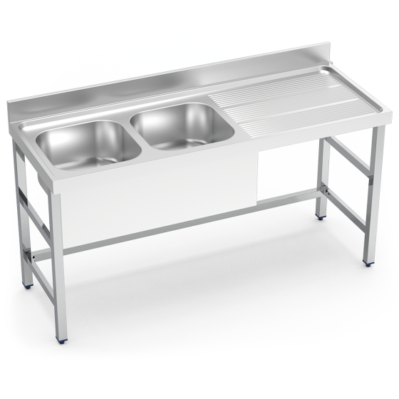 Fricosmos Fregadero Inox Serie 700 2 Cubetas Escurridor Derecho