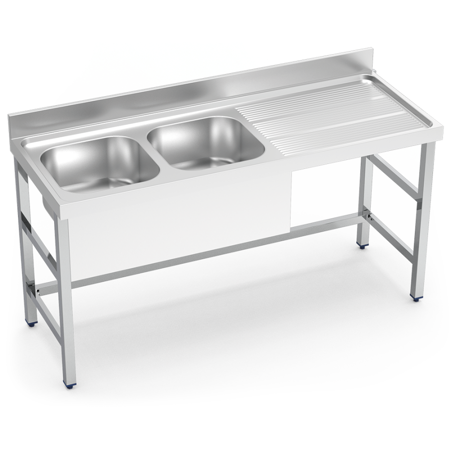 Fricosmos Fregadero Inox Serie 700 2 Cubetas Escurridor Derecho