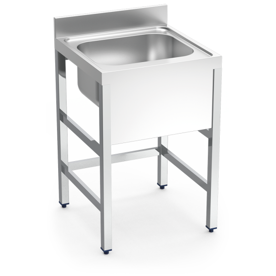 Fricosmos Fregadero inox con soporte 1 cubeta serie 600