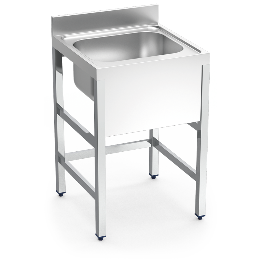 Fricosmos Fregadero inox con soporte 1 cubeta serie 600