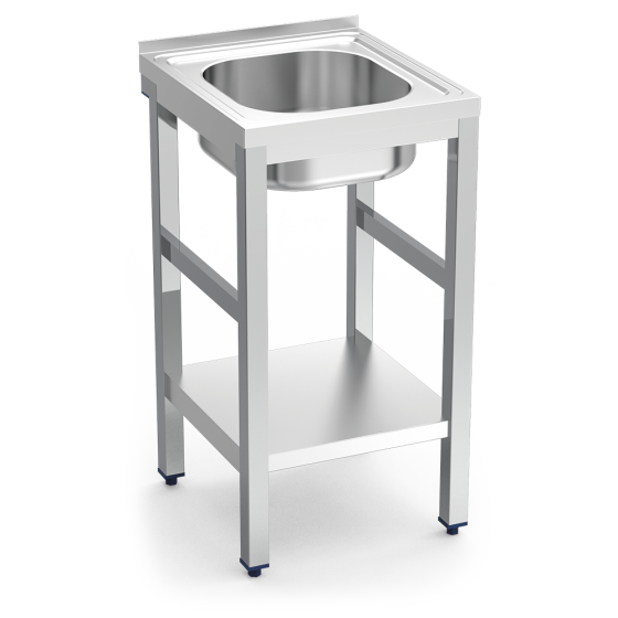 Fricosmos Fregadero Inox con Soporte y Entrepaño 1 Cubeta