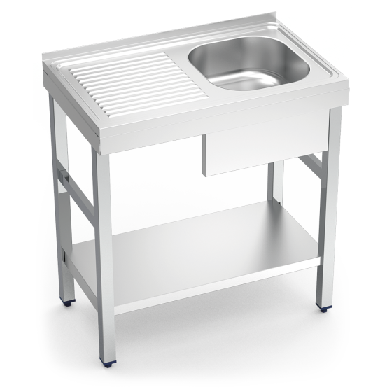 Fricosmos Fregadero Inox con Soporte y Escurridor Izquierdo