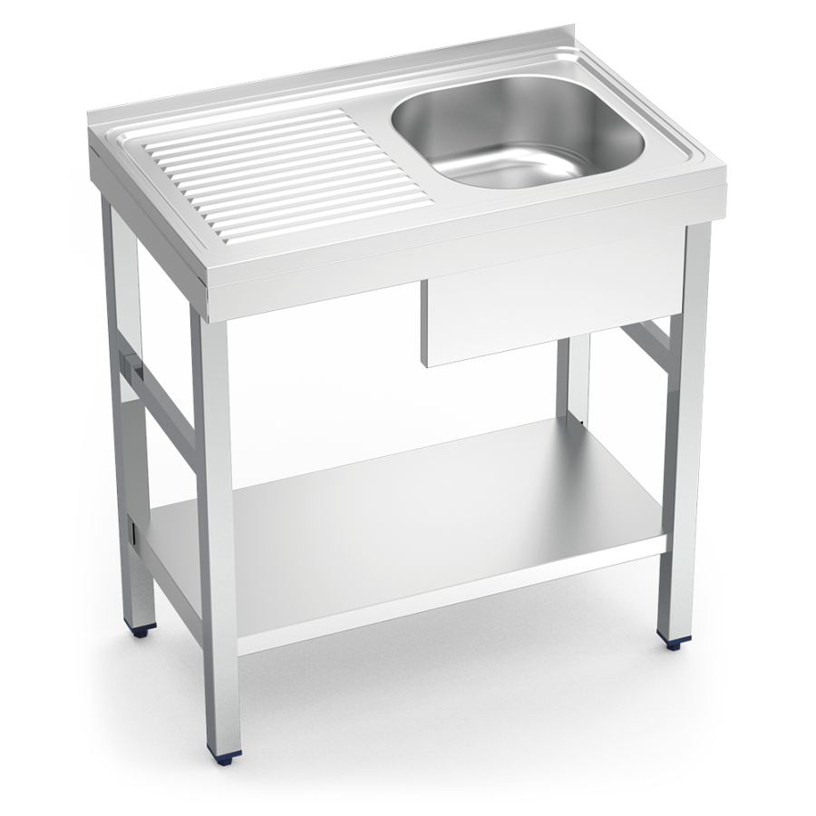 Fricosmos Fregadero Inox con Soporte y Escurridor Izquierdo