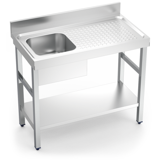 Fricosmos - Fregadero inox serie 550 con 1 cubeta y escurridor