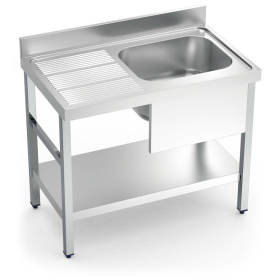 Fricosmos fregadero inox serie 700 con cubeta y escurridor