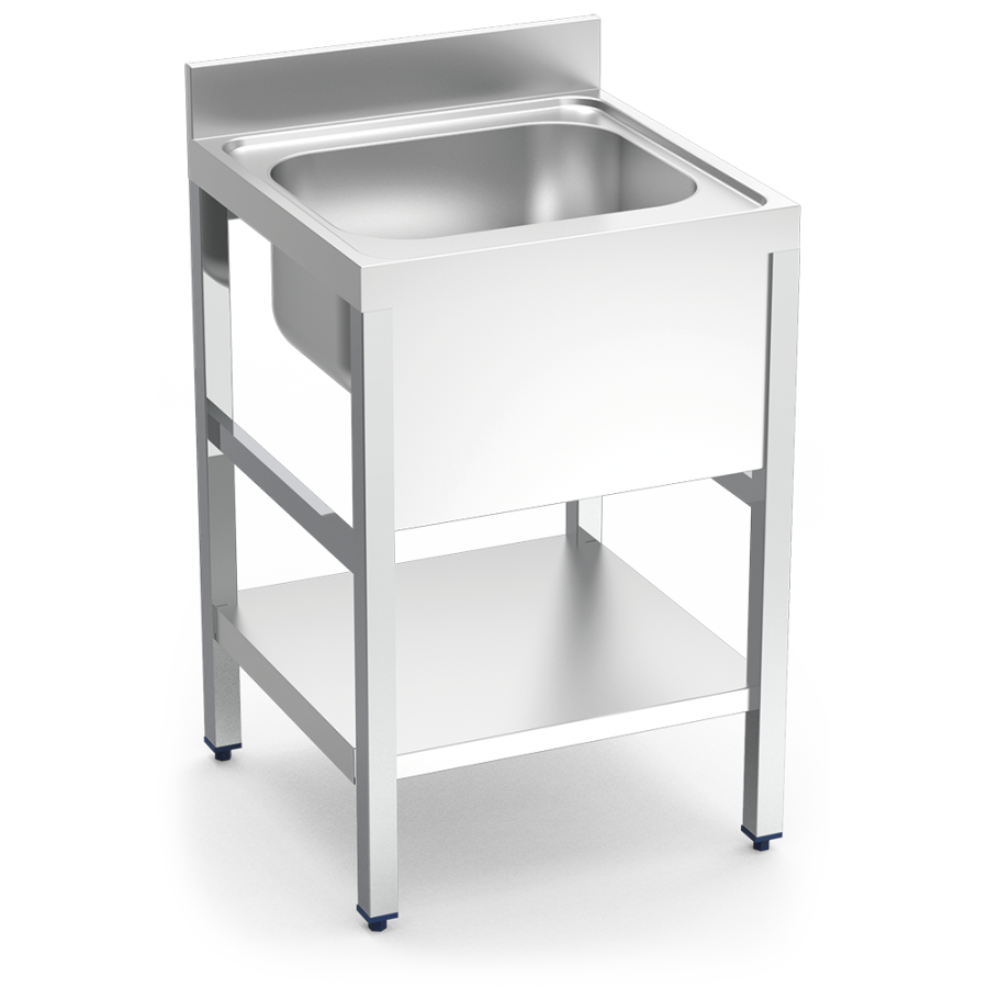 Fricosmos Fregadero Inox Serie 600 con Soporte y Entrepaño