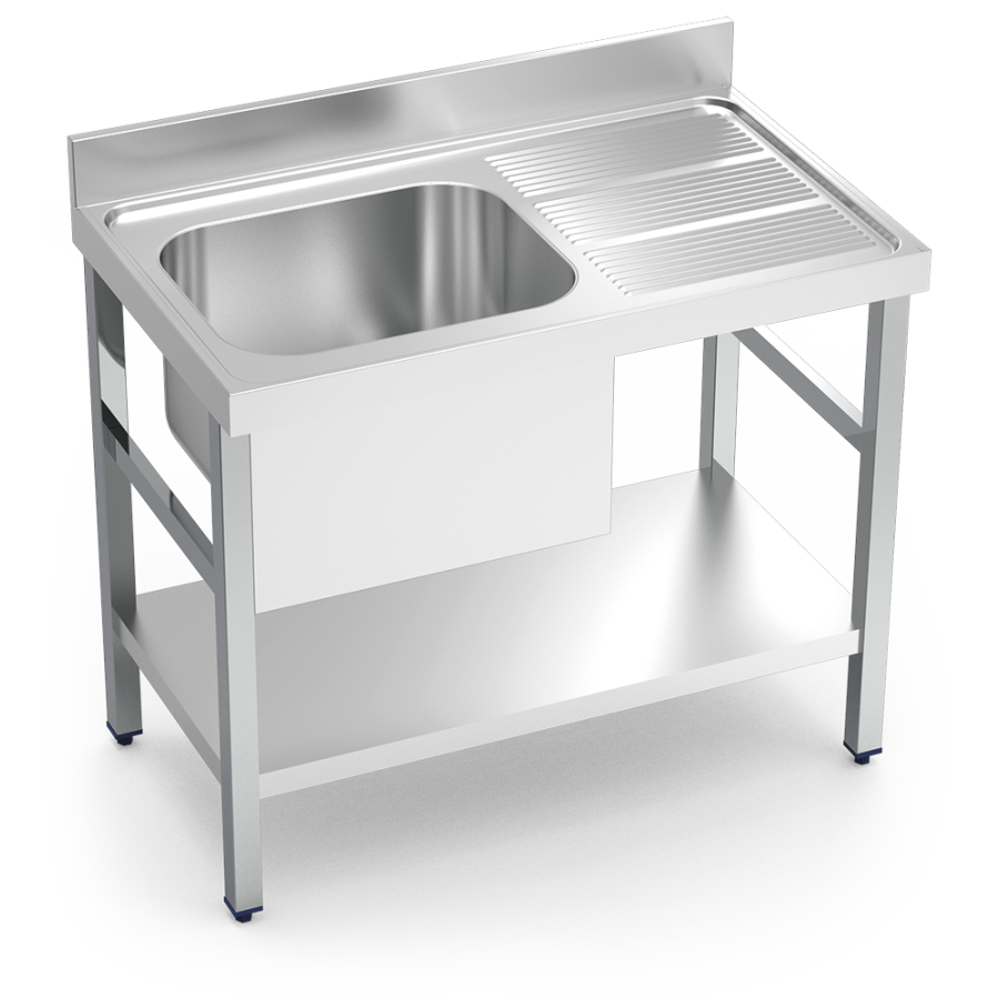 Fricosmos Fregadero Inox Serie 600 con Cubeta y Escurridor