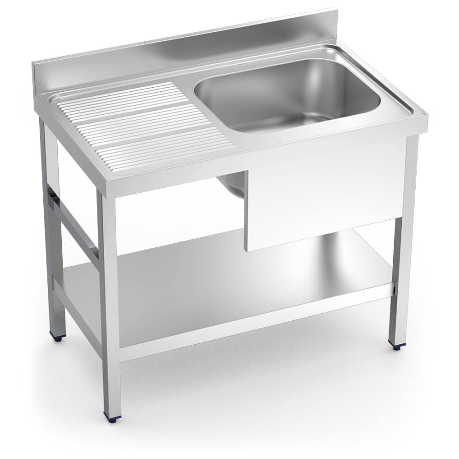 Fricosmos Fregadero Inox Serie 600 con Cubeta y Escurridor