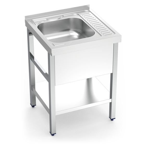 Fricosmos Fregadero Inox con Escurridor Derecha 600x600 mm