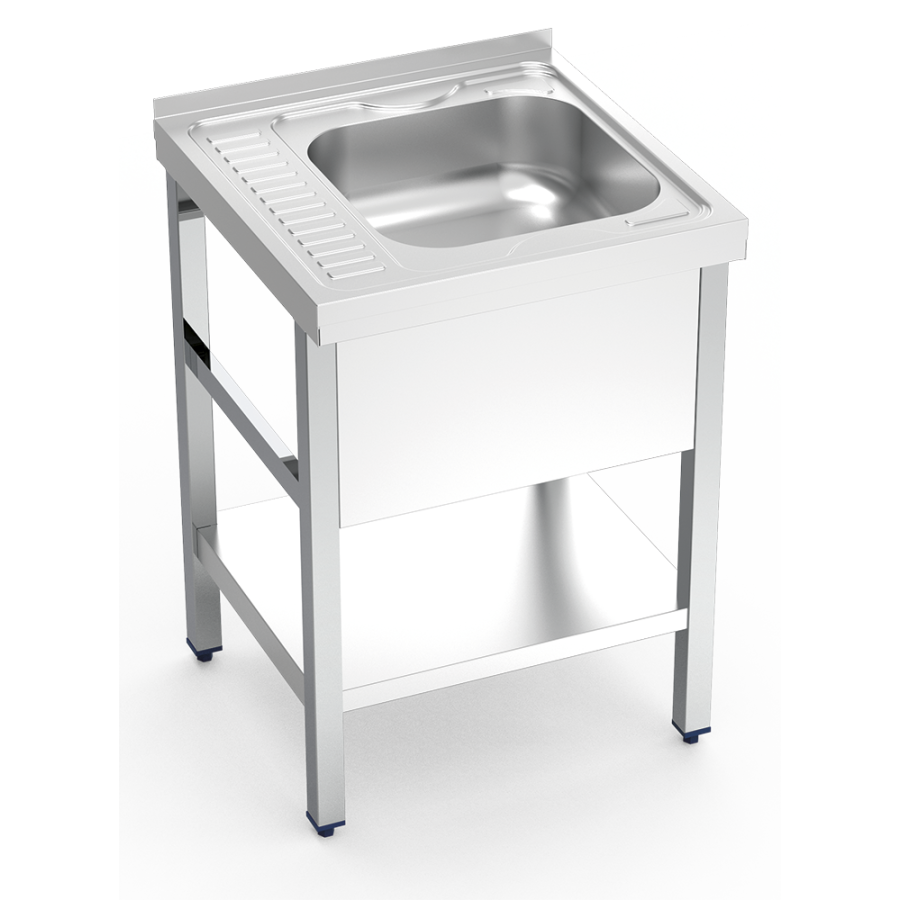 Fricosmos - Fregadero inox con soporte y escurridor izquierda