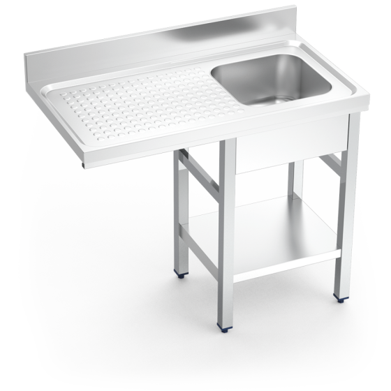 Fricosmos Fregadero inox para lavavasos 1 cubeta y escurridor