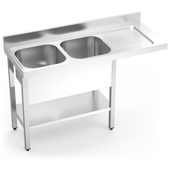 Fricosmos Fregadero Inox Lavavajillas 2 Cubetas Escurridor Derecho