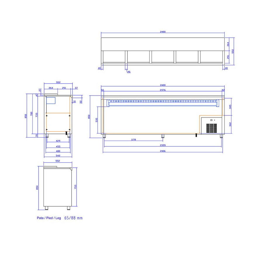 Enfriador de botellas EB-250-I