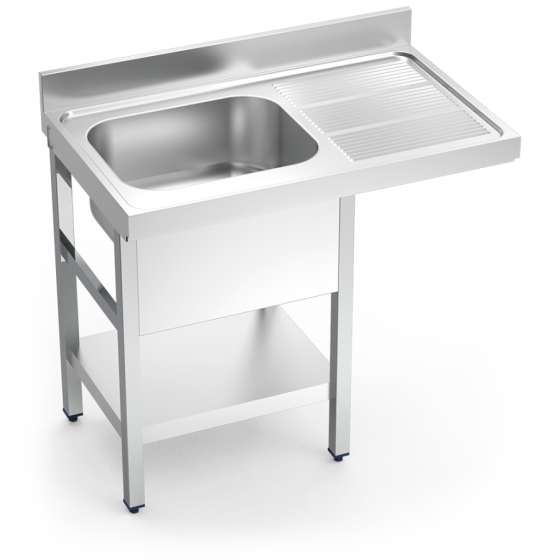 Fricosmos Fregadero inox lavavajillas 1 cubeta y escurridor
