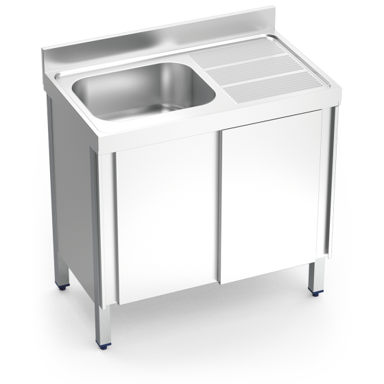 Fricosmos Fregadero Inox Serie 600 con Puertas Correderas