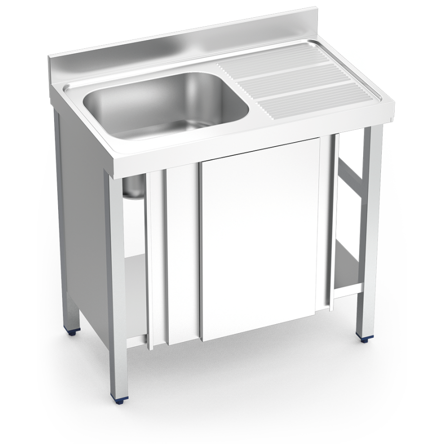 Fricosmos Fregadero Inox Serie 600 con Puertas Correderas