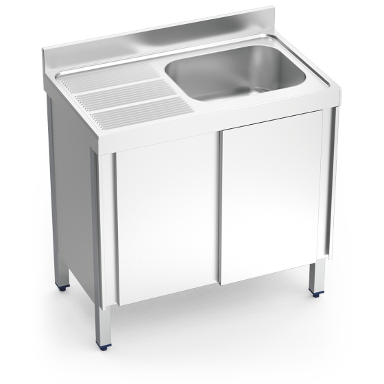 Fricosmos Fregadero Inox Serie 600 con Puertas Correderas